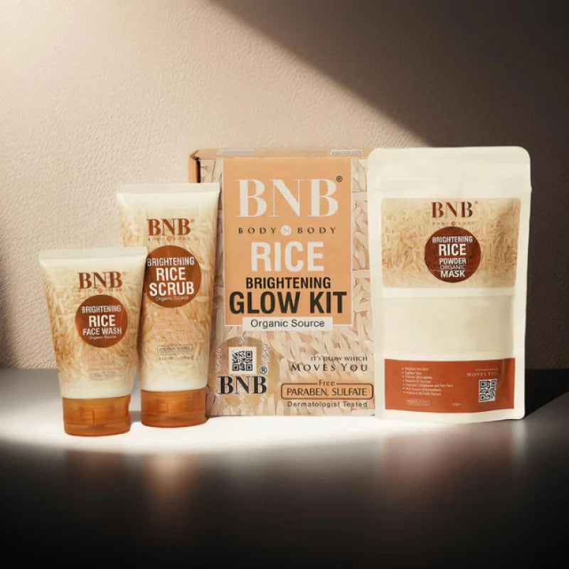Bnb Whitening Rice Extract Bright & Glow Kit