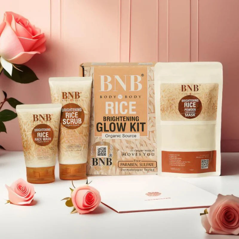 Bnb Whitening Rice Extract Bright & Glow Kit