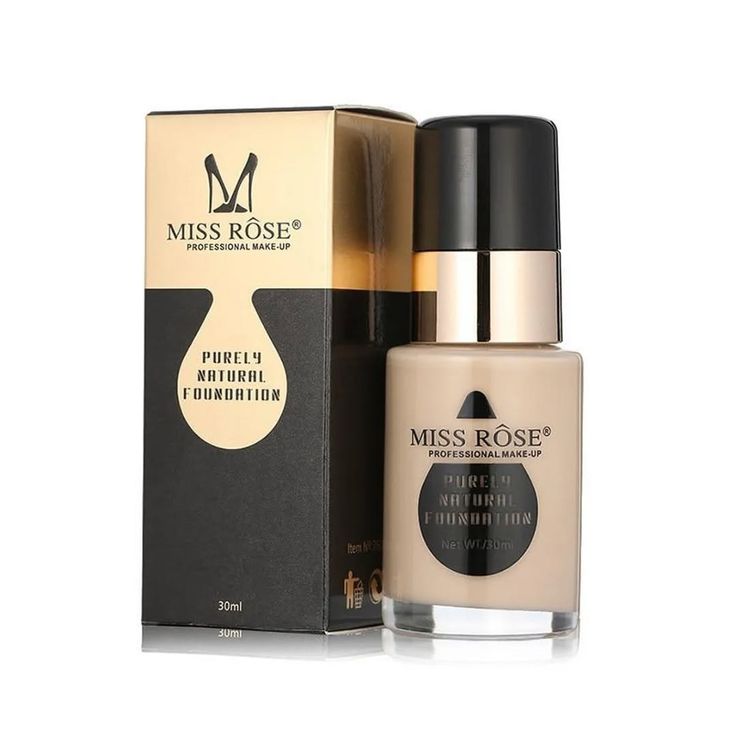 Miss Rose Waterproof Moisturizing Oil Free Full Coverage Deep Whitener Liquid Foundation 30ml
