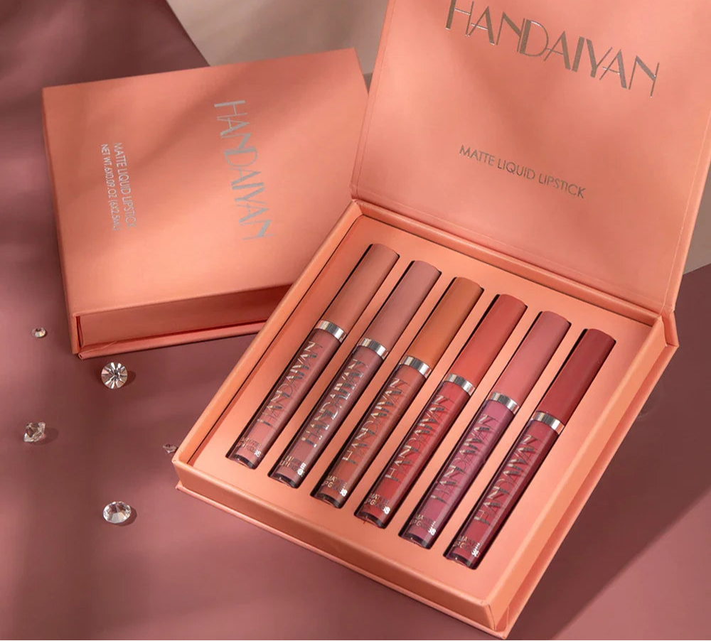 Handaiyan 6-Piece Matte Liquid Lipstick Multicolour