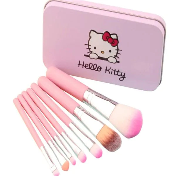 Hello Kitty 7 Makeup Foundation Powder Eye shadow Brushes Set